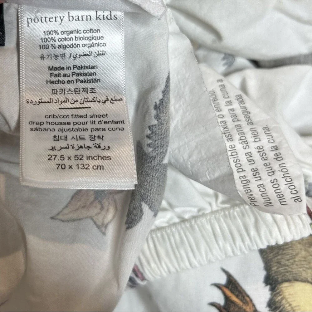 Pottery Barn Where the Wild Things Are Crib Sheet Organic Cotton